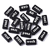 Opaque Acrylic Spray Painted Beads X-MACR-N008-23B-1