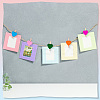 80Pcs 10 Colors Wooden Clips Tacks DIY-CP0012-83-6