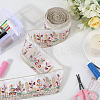 5 Yards Polyester Embroidery Flower Ribbon OCOR-CY0001-17B-3