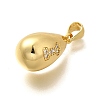 Rack Plating Brass Micro Pave Cubic Zirconia Pendants KK-L226-102G-I-2