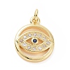 Brass Micro Pave Cubic Zirconia Pendants KK-C012-20G-1