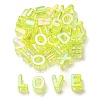 UV Plating Rainbow Iridescent Acrylic Beads OACR-C012-02B-1-1