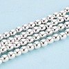 Electroplate Non-magnetic Synthetic Hematite Bead Strands X-G-Q466-3mm-02-2