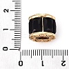 304 Stainless Steel Cubic Zirconia European Beads STAS-N128-01G-01-3