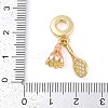 Rack Plating Brass Enamel Sports European Dangle Charms KK-P287-35F-G-3