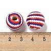 Printed Wood European Beads WOOD-G022-07D-3