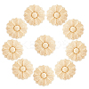 12Pcs Wood Timber Carved Onlay Applique AJEW-FH0007-93A-1