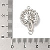 Rack Plating Brass Micro Pave Clear Cubic Zirconia Fold Over Clasps KK-A222-14P-3
