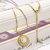 Shell Pearl Pendant Necklace with Ion Plating(IP) 304 Stainless Steel Chains NJEW-K255-19G-2