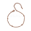 Rack Plating Brass Link Chain Bracelets for Women BJEW-G735-03RG-4