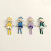 Cute Girl Zinc Alloy Enamel Big Pendants ENAM-R038-01-NF-1