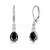 Brass Cubic Zirconia Dangle Earrings FS-WG32116-08-1