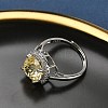 925 Sterling Silver Micro Pave Cubic Zirconia Finger Rings RJEW-B134-01A-01-3