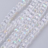 1 Strand Electroplate Glass Beads Strands X-EGLA-J047-8x6mm-AB03-2