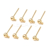 SHEGRACE Brass Round Ball Stud Earring Findings XGR0051G-39G-1