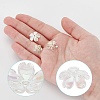 300Pcs 3 Styles Transparent & Opaque Acrylic Flower Bead Caps MACR-AR0001-25-3