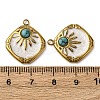 304 Stainless Steel White Enamel Pendants STAS-P406-03G-3