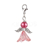 8Pcs 8 Colors Wedding Season Angel Glass Pearl & Acrylic Pendant Decorations HJEW-JM01919-4