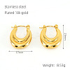 201 Stainless Steel Oval Hoop Earrings for Women FS-WG1CC8F-02-1