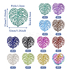 48Pcs 12 Styles 430 & 201 Stainless Steel Filigree Pendants STAS-TA0002-19-3