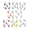 40Pcs 8 Colors Glass Charms PALLOY-JF04213-02-2