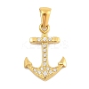 Ion Plating(IP) 304 Stainless Steel Micro Pave Cubic Zirconia Pendants STAS-D112-03G-07-1