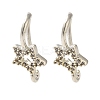 Rack Plating Brass Micro Pave Clear Cubic Zirconia Earring Hooks KK-A231-08S-1