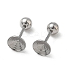 304 Stainless Steel Stud Earring Findings STAS-U056-04C-P-1
