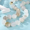 Natural White Agate Nuggets Beaded Necklaces for Women Men NJEW-K388-01S-5
