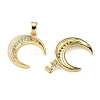 Brass Micro Pave Clear Cubic Zirconia Pendants KK-A294-04G-01-2