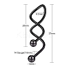316 Stainless Steel Spiral Barbell LS-AJEW-G042-02EB-2