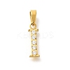 Ion Plating(IP) 304 Stainless Steel Micro Pave Cubic Zirconia Pendants STAS-H228-02G-01-1