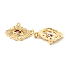 Rack Plating Brass Cubic Zirconia Pendants KK-D073-25G-3