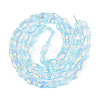 Transparency Electroplate Glass Beads Strands GLAA-T023-40A-03-2