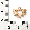 Brass Micro Pave Clear Cubic Zirconia Pendants ZIRC-U003-01G-07-3