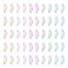 175G 5 Colors Baking Paint Transparent Glass Pendants DGLA-TA0001-40-2