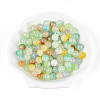 Spray Painting Imitation Jade Glass Beads GLAA-L046-8mm-03C-1