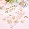 16Pcs 304 Stainless Steel Stud Earring Findings STAS-BBC0010-20D-4