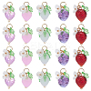 10Pcs 5 Colors Glass & Acrylic & Resin Pendants PALLOY-AR00014-1