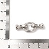 Brass Micro Pave Clear Cubic Zirconia Fold Over Clasps KK-A227-13P-3