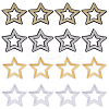 16Pcs 4 Colors Polyester and Plastic Embroidery Lace Appliques DIY-GA0007-40-1
