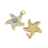Brass Micro Pave Cubic Zirconia Enamel Pendants KK-L249-04G-02-2