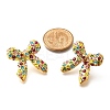 304 Stainless Steel Bowknot Stud Earrings EJEW-A123-02C-G-3