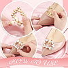 4Pcs 2 Style Plastic Imitation Pearl Shoe Decoration AJEW-PH0011-47-4