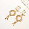 Elegant and Stylish Brass Flat Round Tassel Hoop Earrings IA0853-2