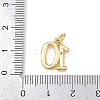 Brass Micro Pave Clear Cubic Zirconia Charms KK-P339-27G-10-3