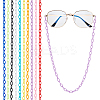   20 Strands 10 Colors Opaque Acrylic Cable Chains SACR-PH0002-11-8