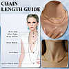 4Pcs Brass Flat Snake Chain Necklaces for Women Men NJEW-BBC0001-38-5
