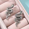 304 Stainless Steel Snake Clip-on Earrings EJEW-B116-03P-3