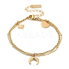 304 Stainless Steel Multi-strand Chain Bracelets BJEW-Z084-02G-4